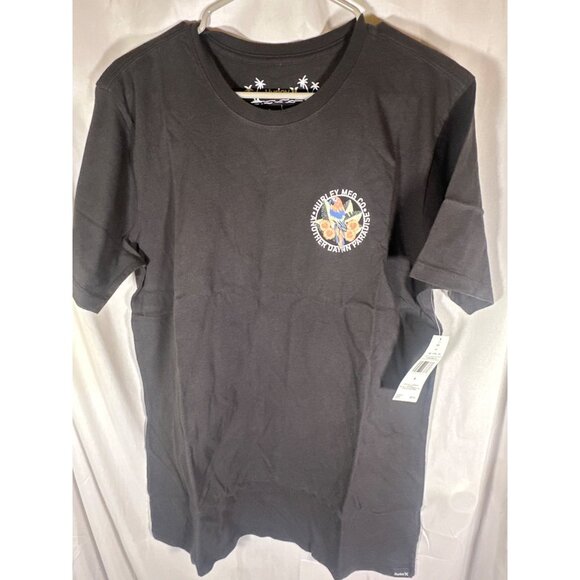 Hurley Men's Everyday Washed Parrot Short Sleeve T-Shirt, Black, Size M, NWT - Picture 2 of 5